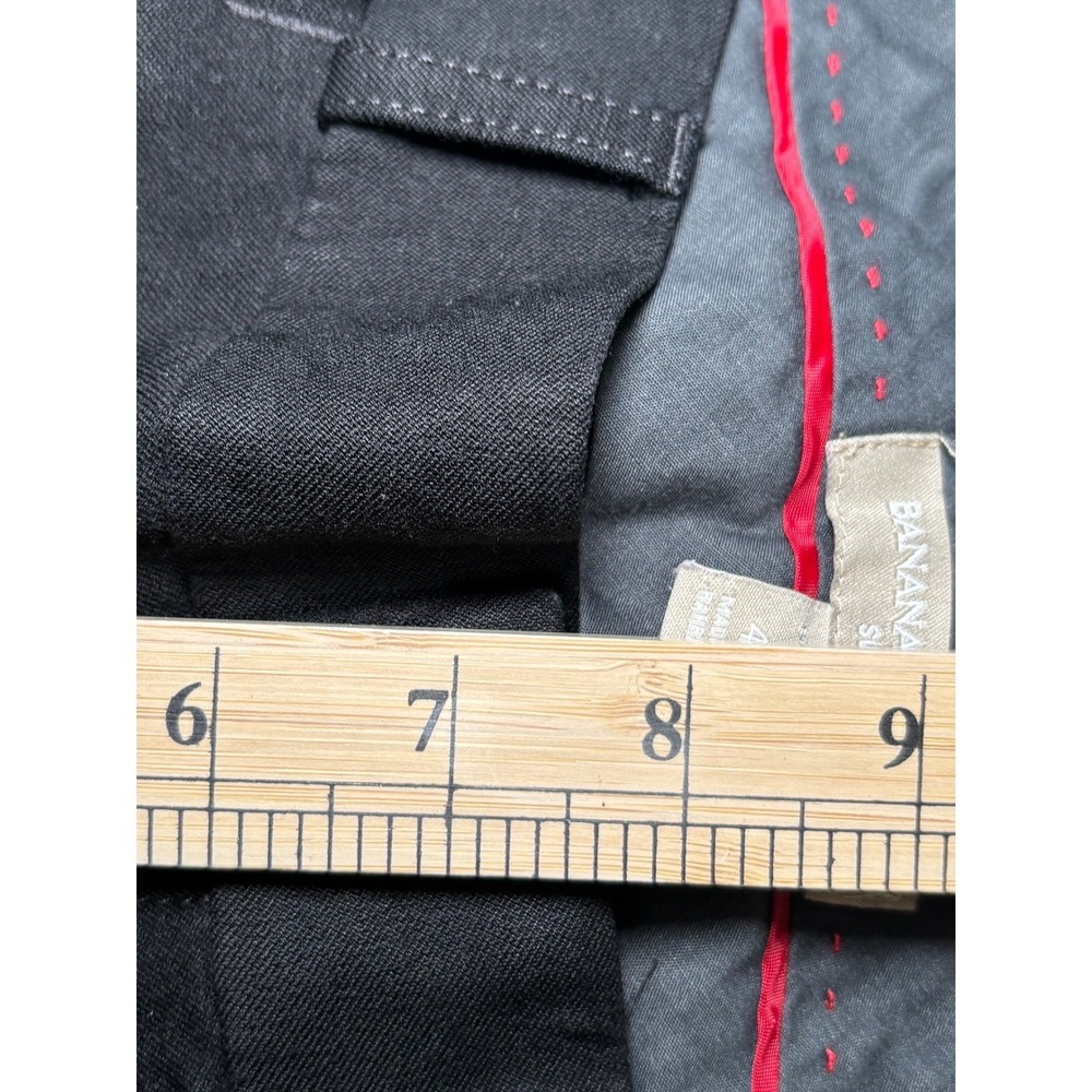 Banana Republic Sloan Black Slim Fit Dress Pants Womens 4P Petite Bi-Stretch - Picture 9 of 10